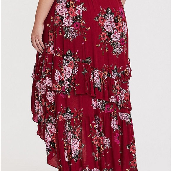 NWT Torrid Hi Lo Maxi Floral Gauze Skirt - Picture 3 of 5